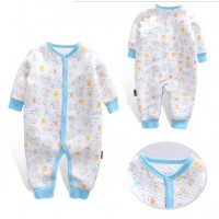 空氣棉嬰兒秋冬連身衣 - 藍色恐龍